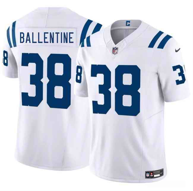 Men's Indianapolis Colts #38 Corey Ballentine White 2025 F.U.S.E. Vapor Limited Stitched Football Jersey